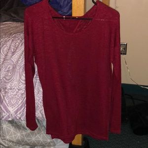 Red long sleeve shirt
